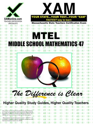 cover image of MTEL Middle School Mathematics 47